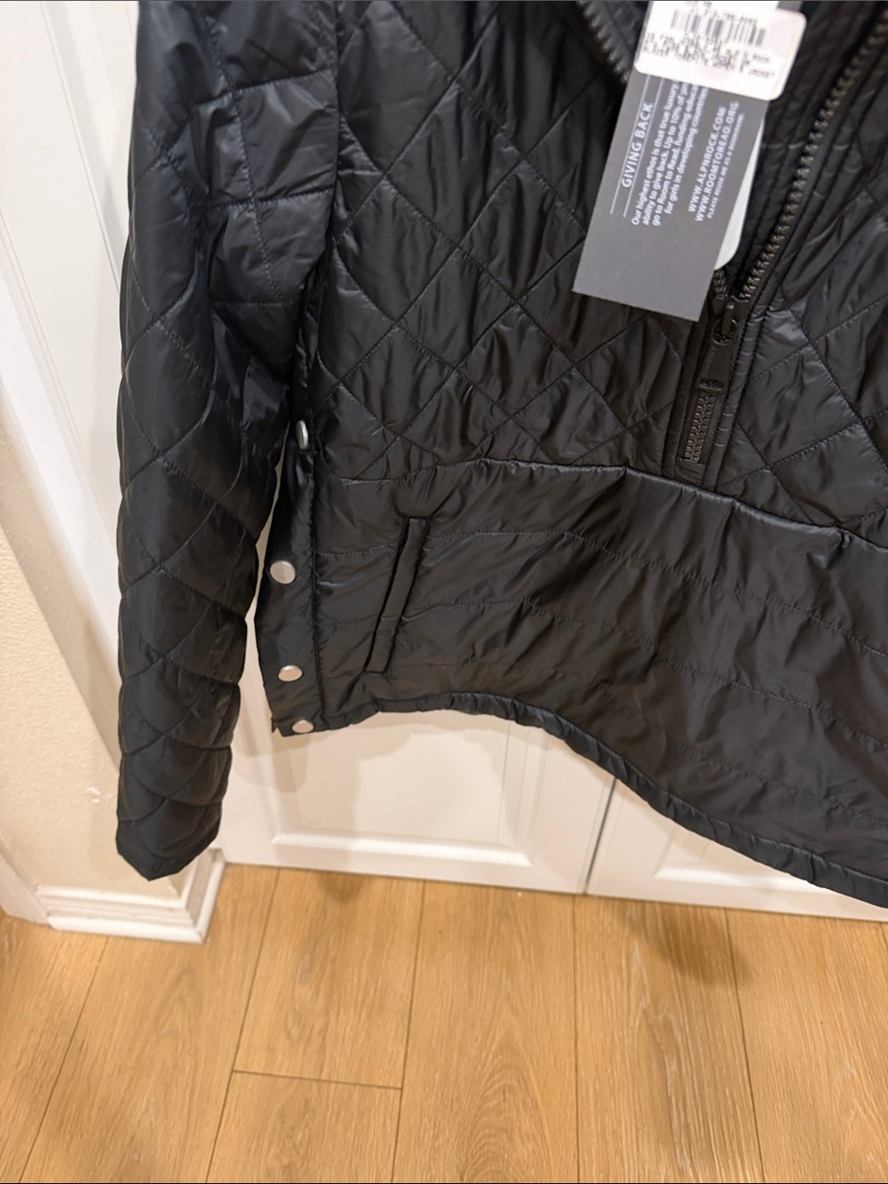 Alp N Rock Black Quilted Pullover Jacket - Picture 6 of 8